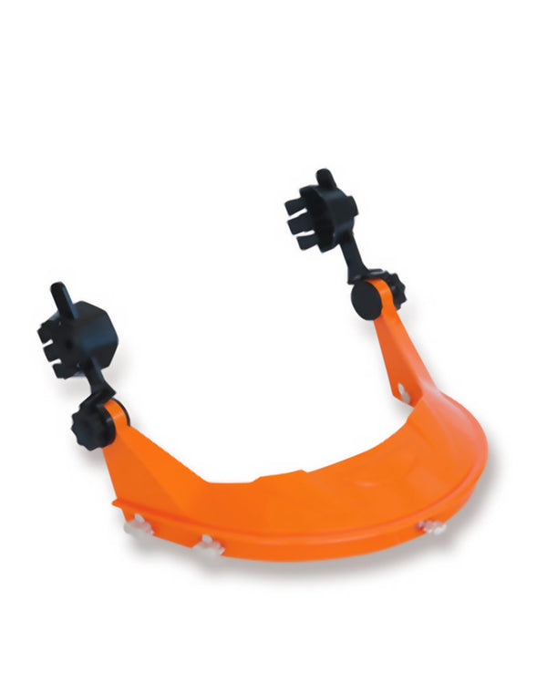 Hard Hat Browguard with Earmuff Attachment - Orange