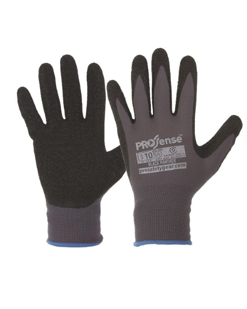 Black Latex Panther Glove - Black