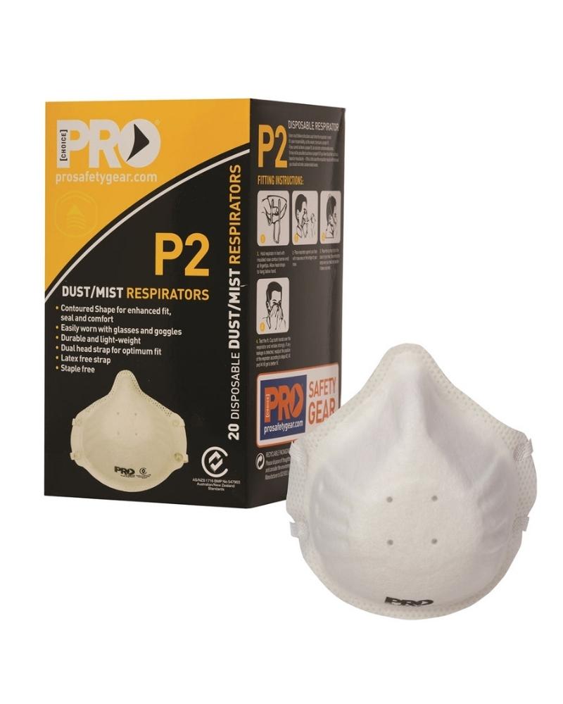 Respirator P2 no Valve (20 Per Box) - White