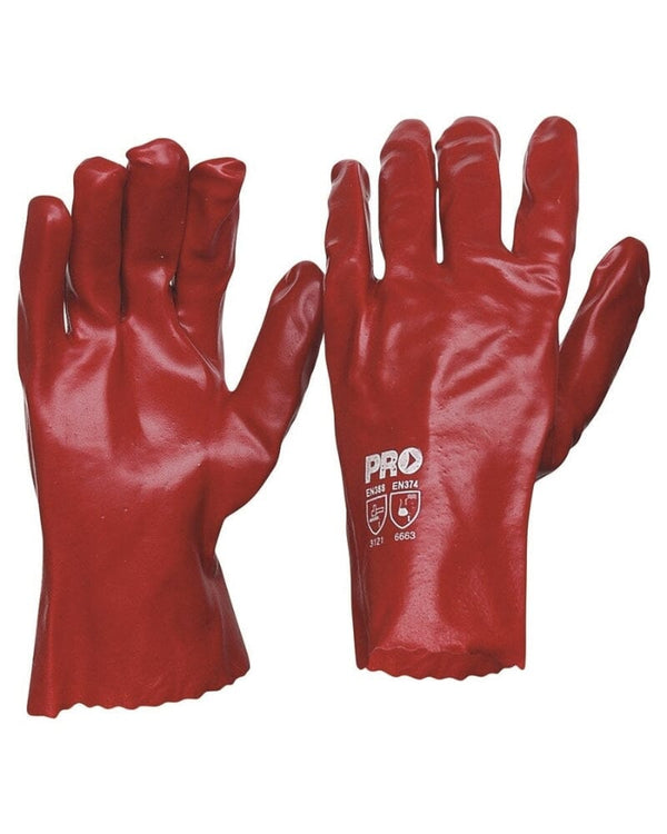 Red PVC Glove Short - Red