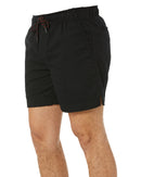 Light Weight Elastic Waist Utility Short - Black