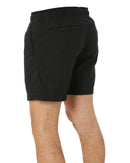 Light Weight Elastic Waist Utility Short - Black