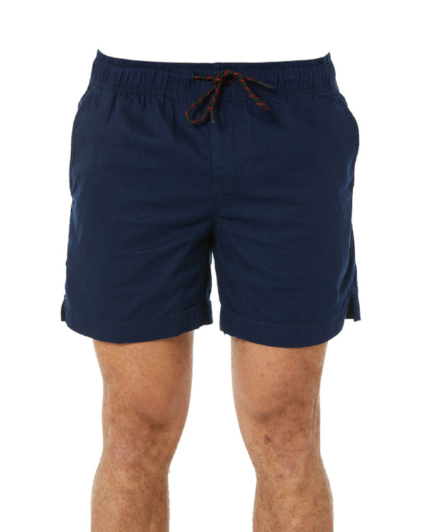 Light Weight Elastic Waist Utility Short - Navy