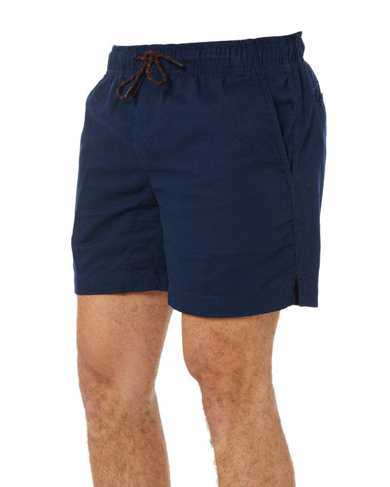 Light Weight Elastic Waist Utility Short - Navy