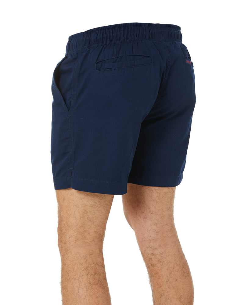 Light Weight Elastic Waist Utility Short - Navy