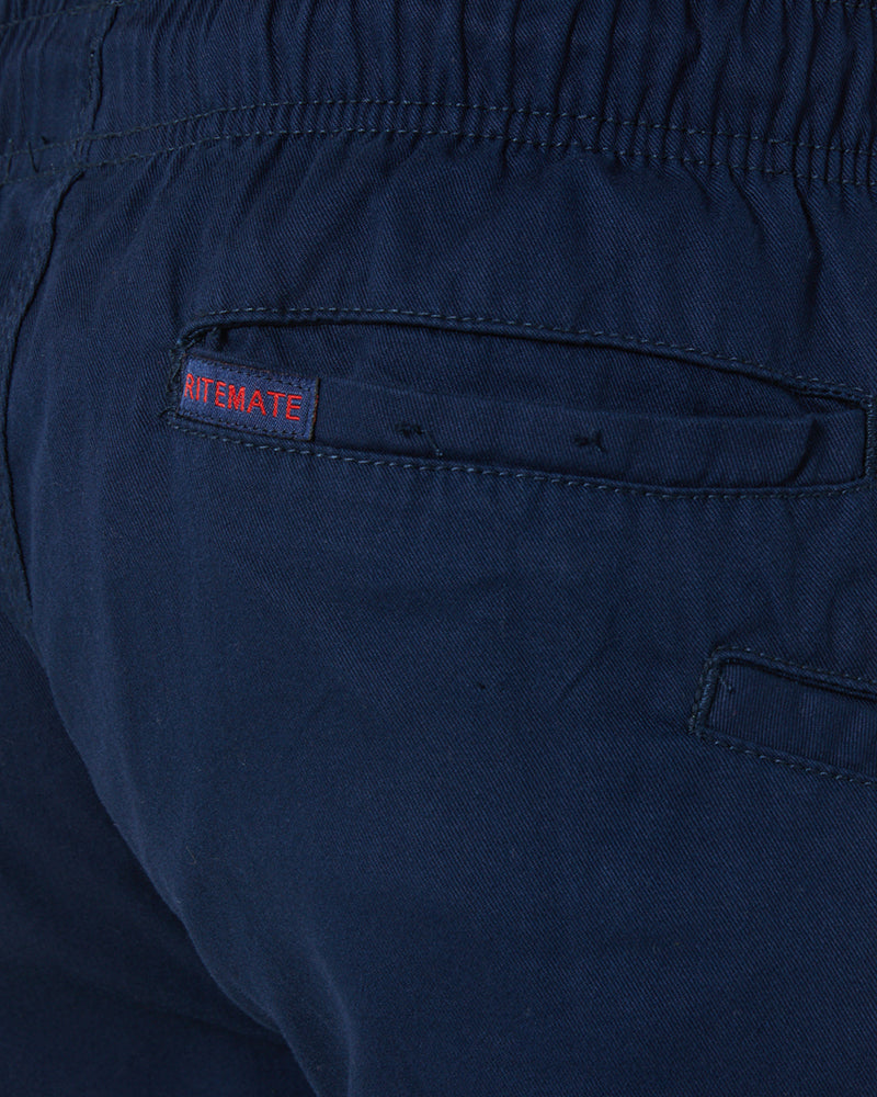 Light Weight Elastic Waist Utility Short - Navy