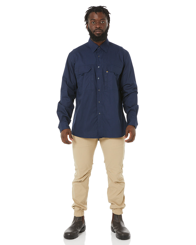 RMX Flexible Fit Utility LS Shirt - French Navy