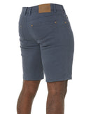 Cotton Stretch Jean Short - Gunmetal Blue