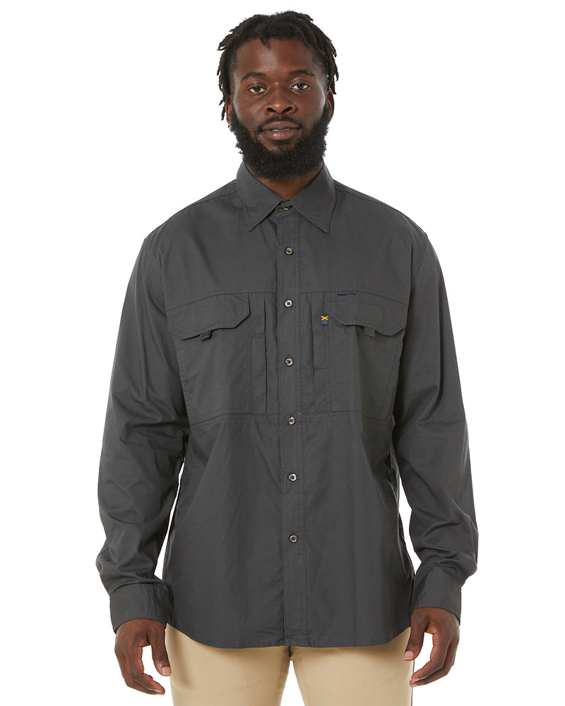 Ritemate RMX Flexible Fit Utility LS Shirt - Charcoal | Buy Online