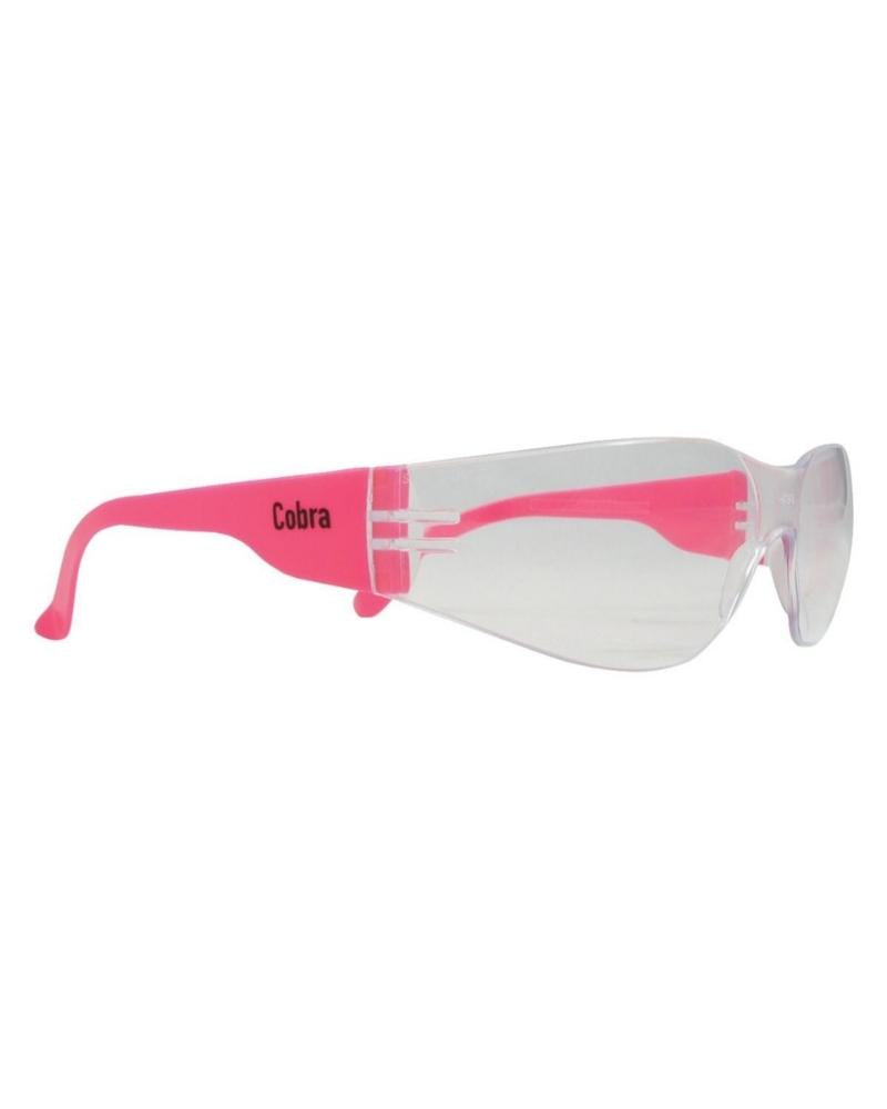 Cobra Safety Glasses - Pink/Clear