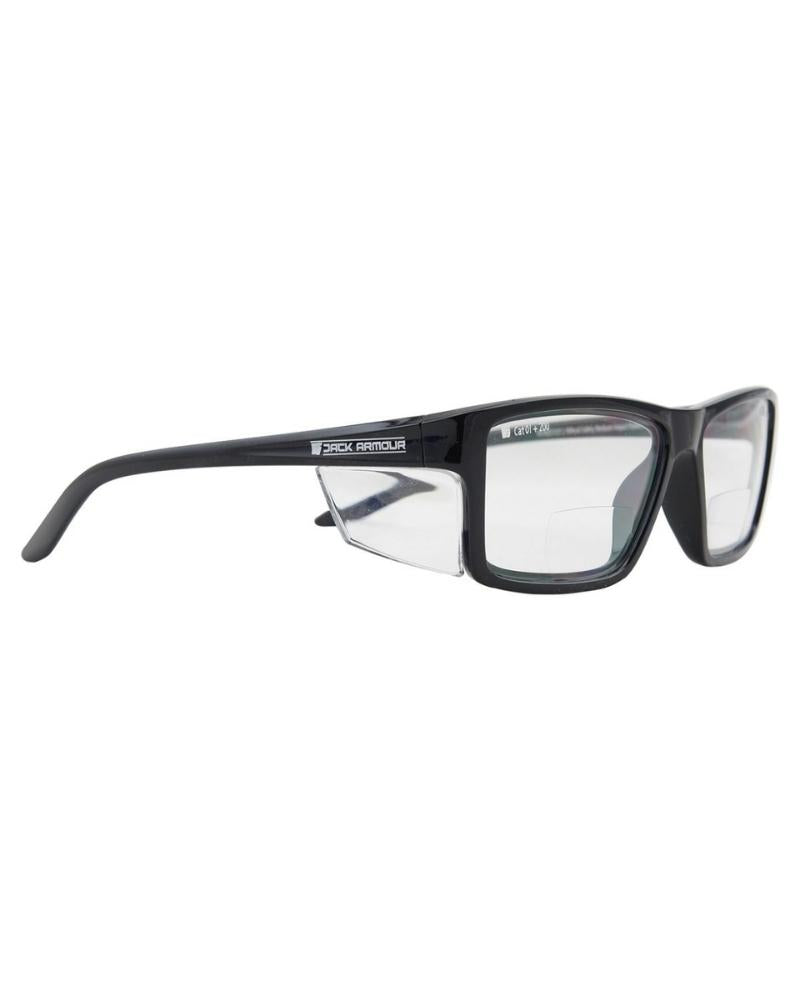 Pacific Bifocal Safety Glasses +2.50 - Black