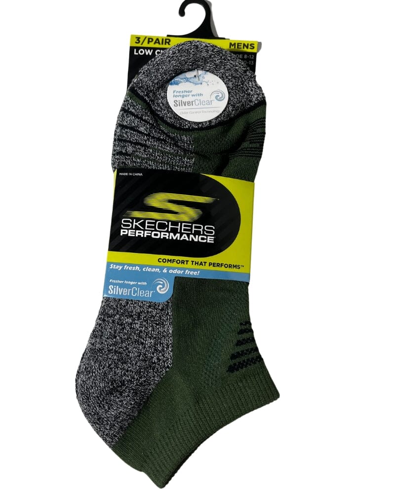 Performance Low Cut Socks 3pk - Black/Green/White