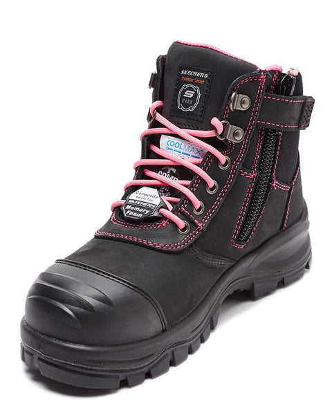 Pink womens discount work boots