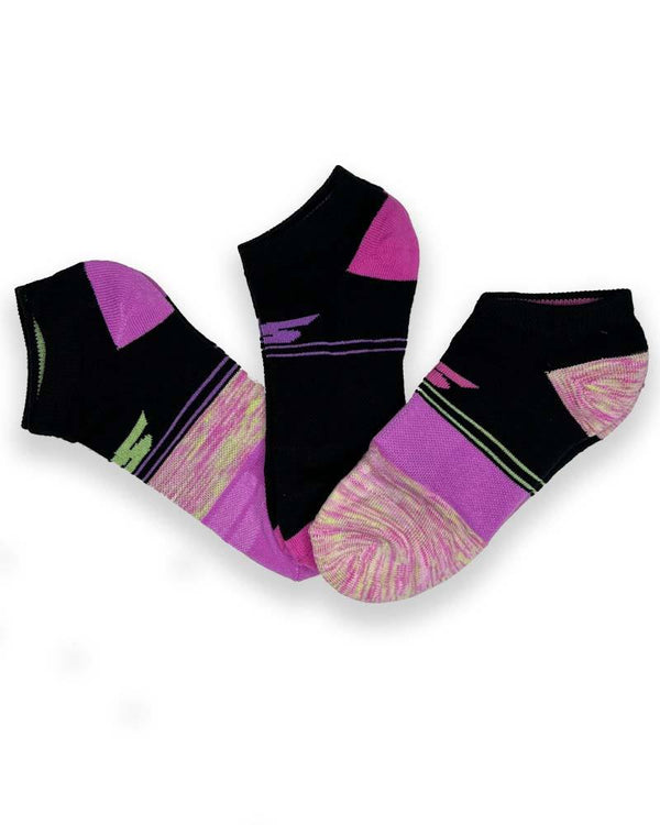 Womens 3PK Half Terry Low Cut Socks - Multi