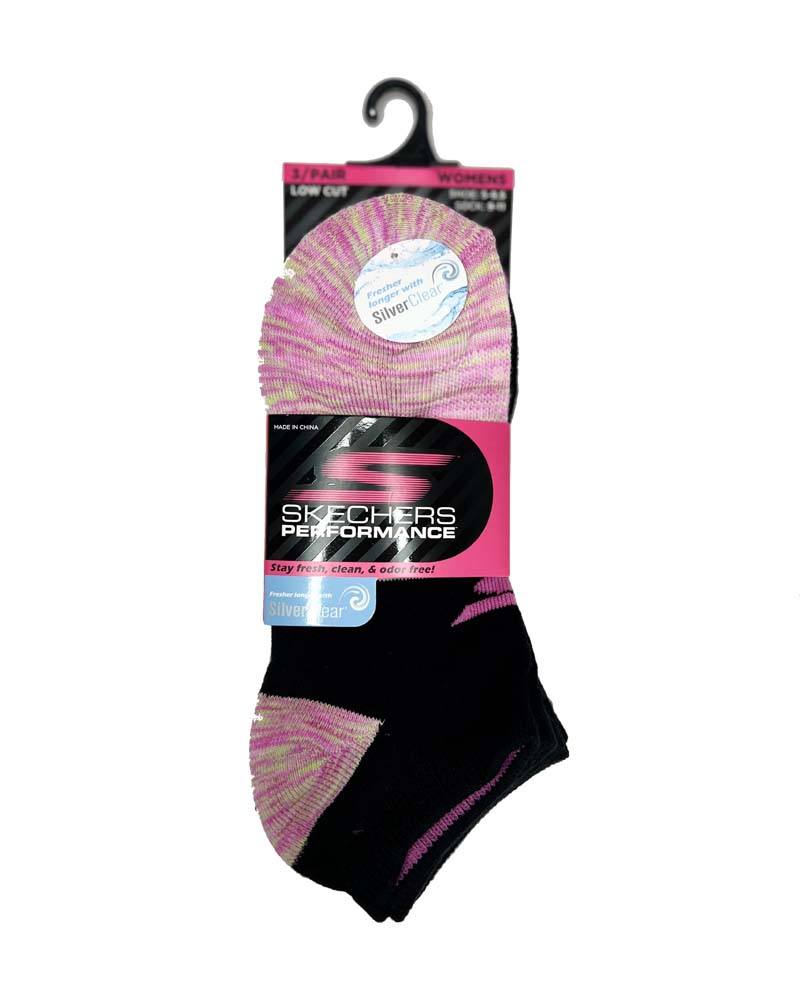 Womens 3PK Half Terry Low Cut Socks - Multi