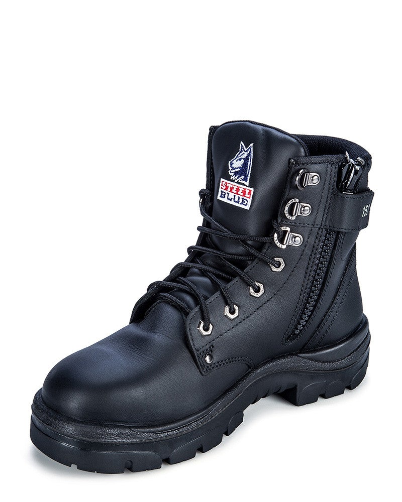 Argyle Zip Side Safety Boot Nitrile Sole size 15 and 16 only - Black