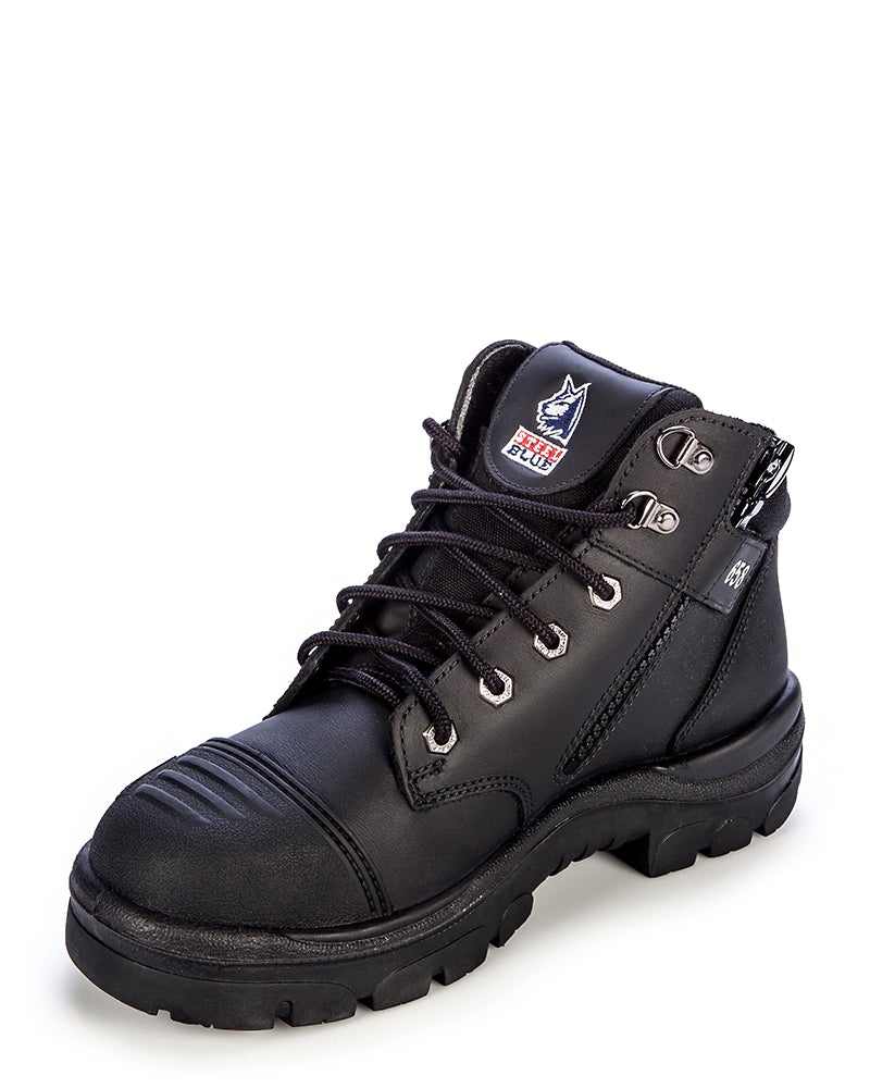 Parkes Zip Scuff Cap Safety Boot - Black