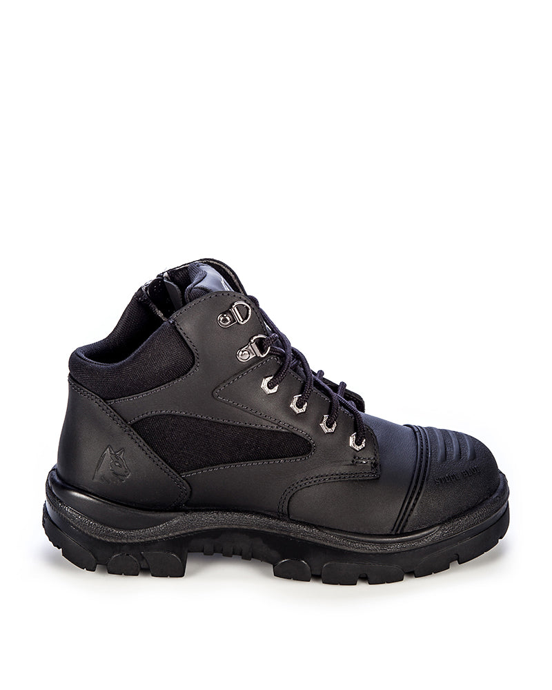 Parkes Zip Scuff Cap Safety Boot - Black