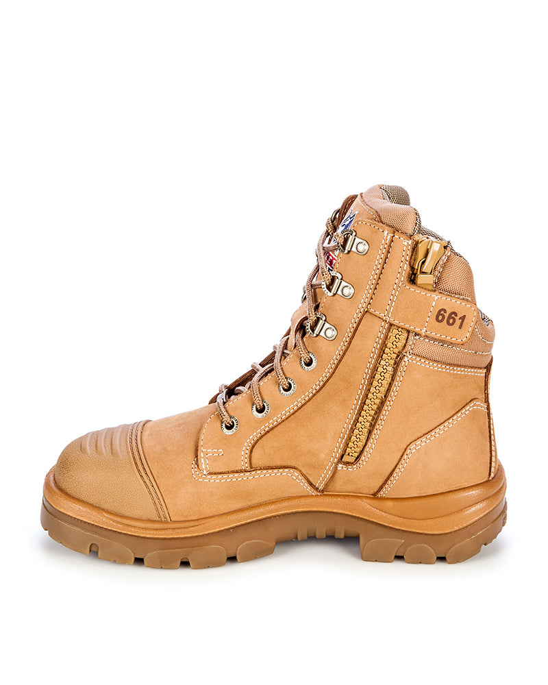 Southern Cross Zip Side Safety Boot - Wheat