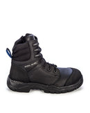 Torquay Lace Up Ankle Boot with Zip - Black