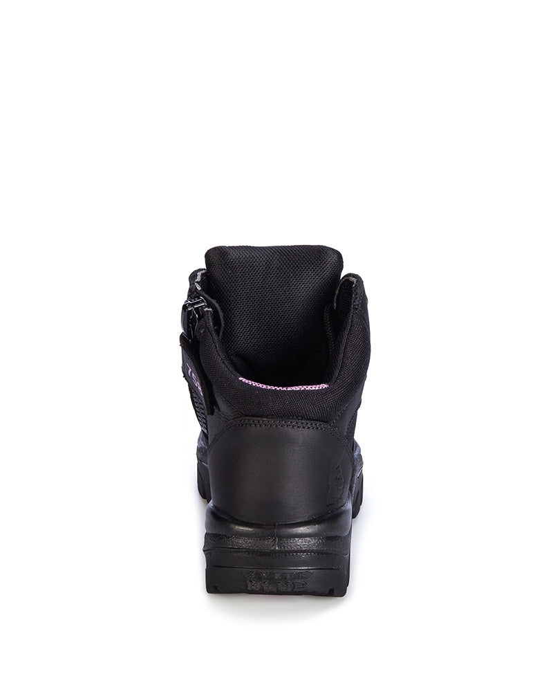 Ladies Parkes Zip Side Safety Boot - Black