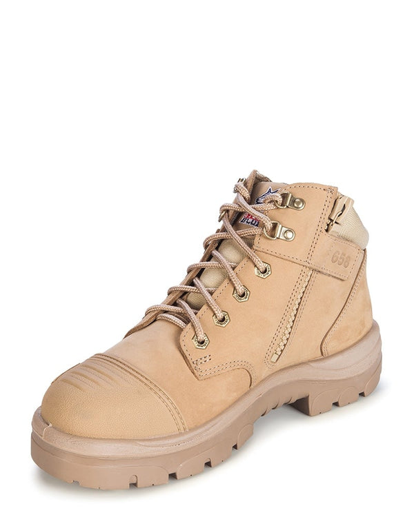 Parkes Zip Scuff Cap Safety Boot - Sand