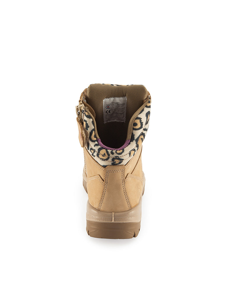 Ladies Southern Cross Lace Up Ankle Boot with Zip - Jungle