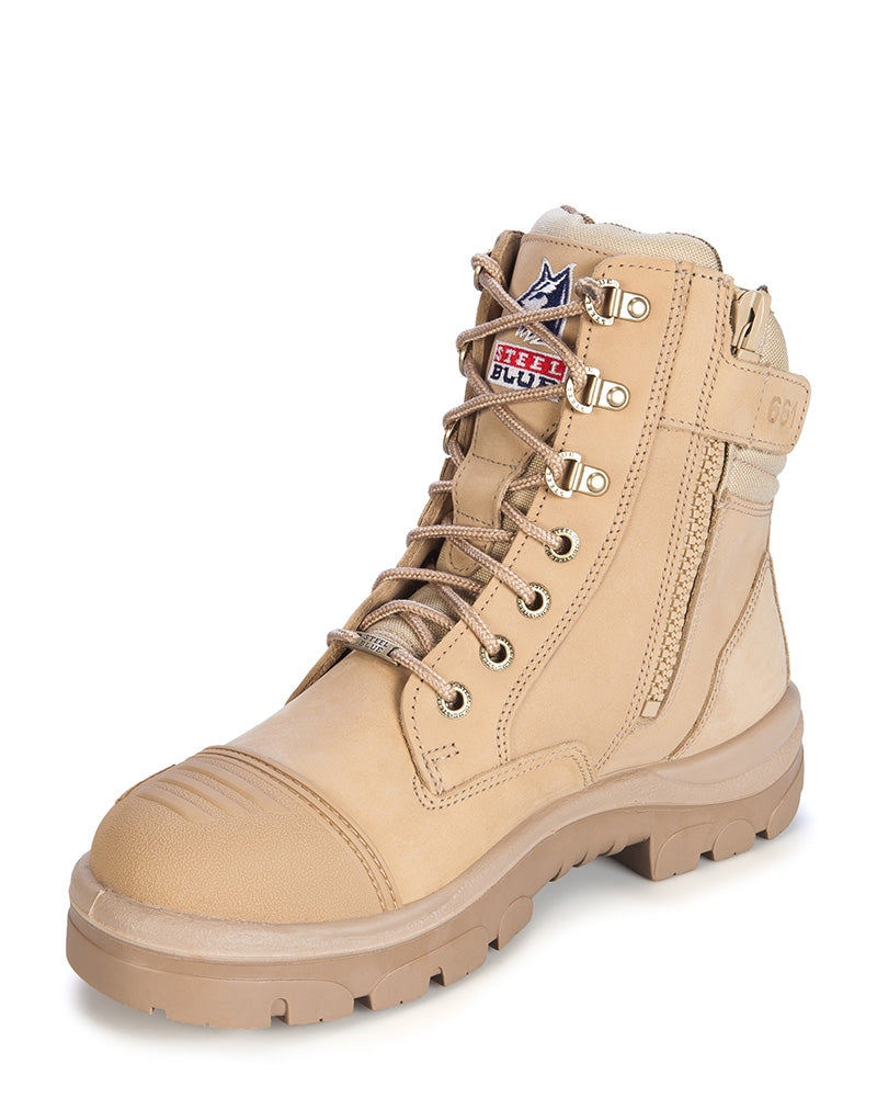 Southern Cross Zip Side Safety Boot - Sand