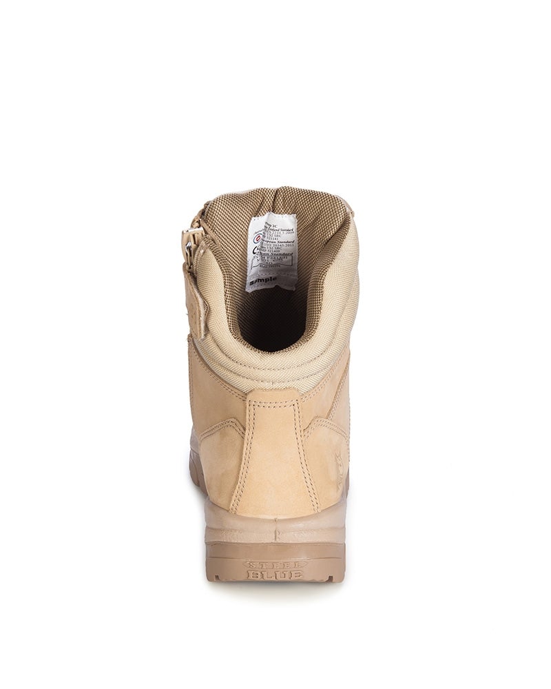 Southern Cross Zip Side Safety Boot - Sand