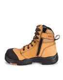 Torquay Lace Up Ankle Boot with Zip - Wheat