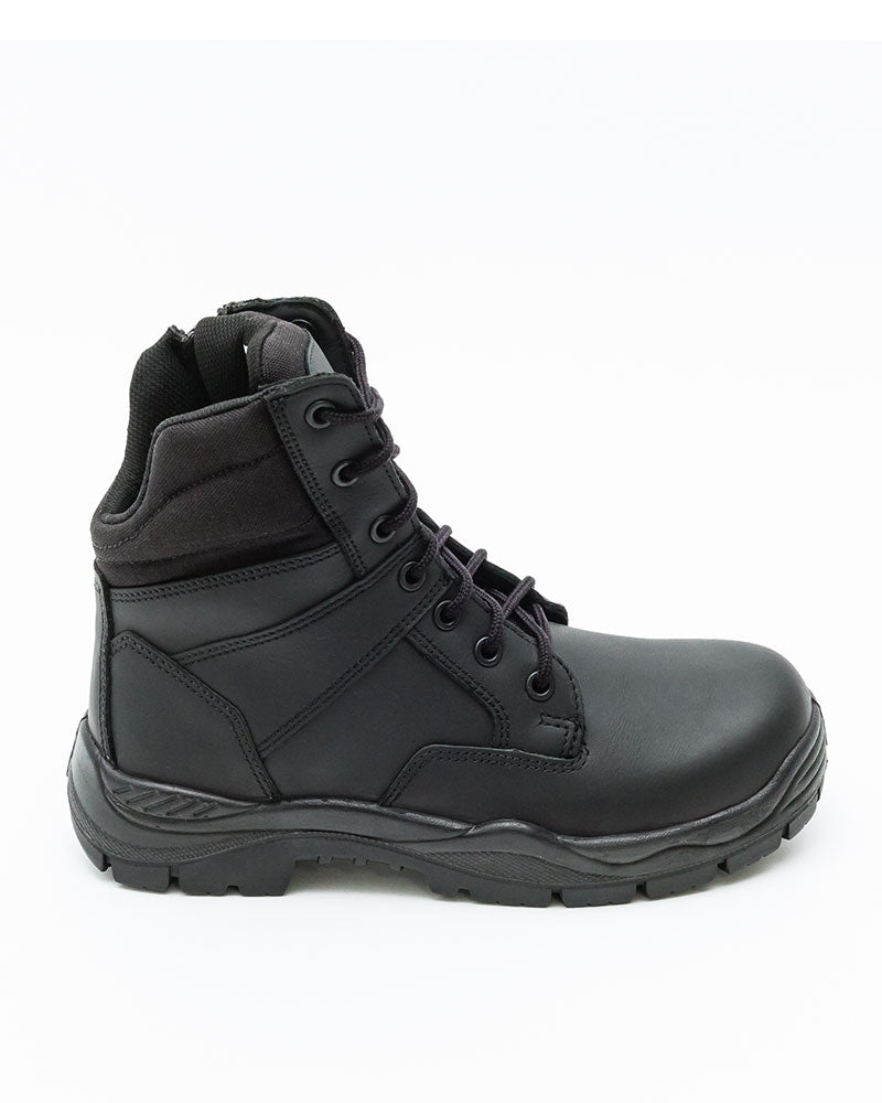 Enforcer Lace Up Zip Sided 150mm Boot - Black