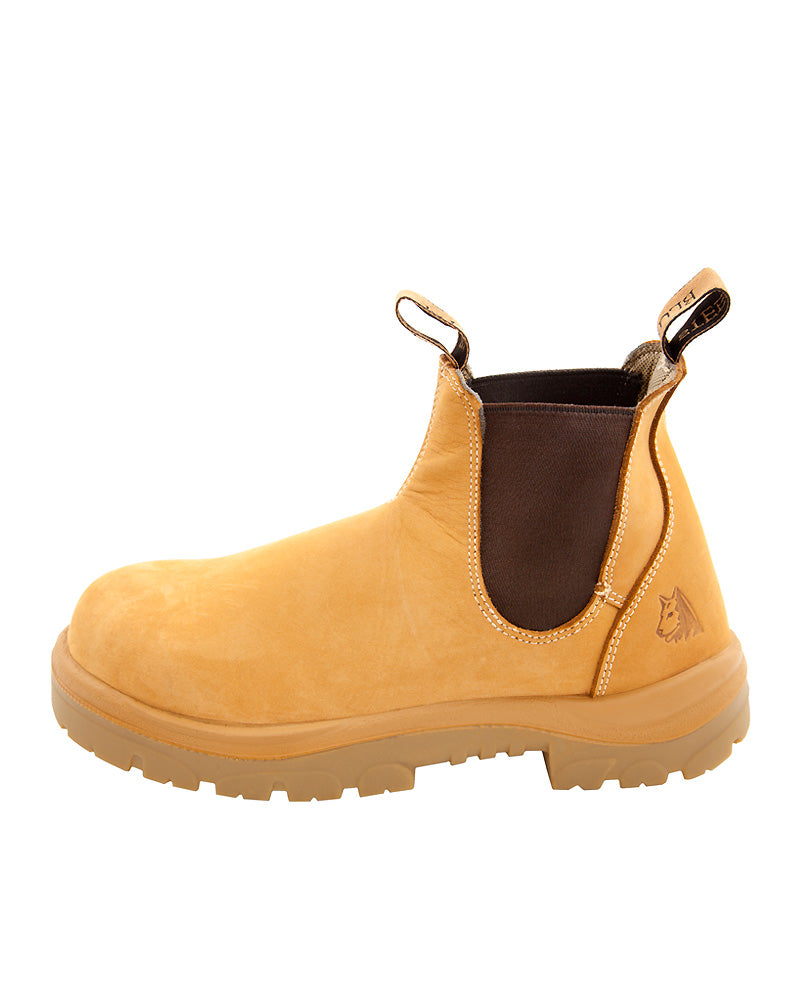 Steel blue elastic sided boots discount