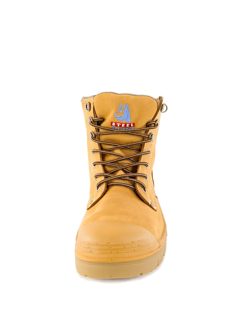 Steel Blue Argyle Lace Up Ankle Boot with Bump Cap Wheat Buy Online