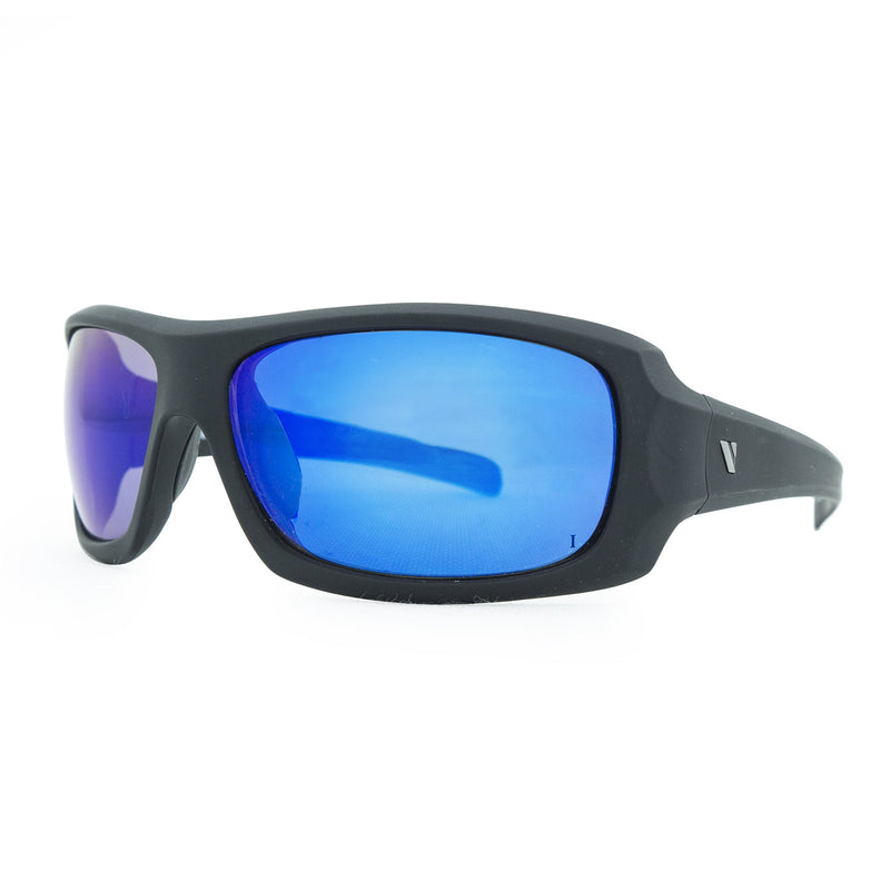 Strike Safety Sunglasses - Matt Black/Blue Revo