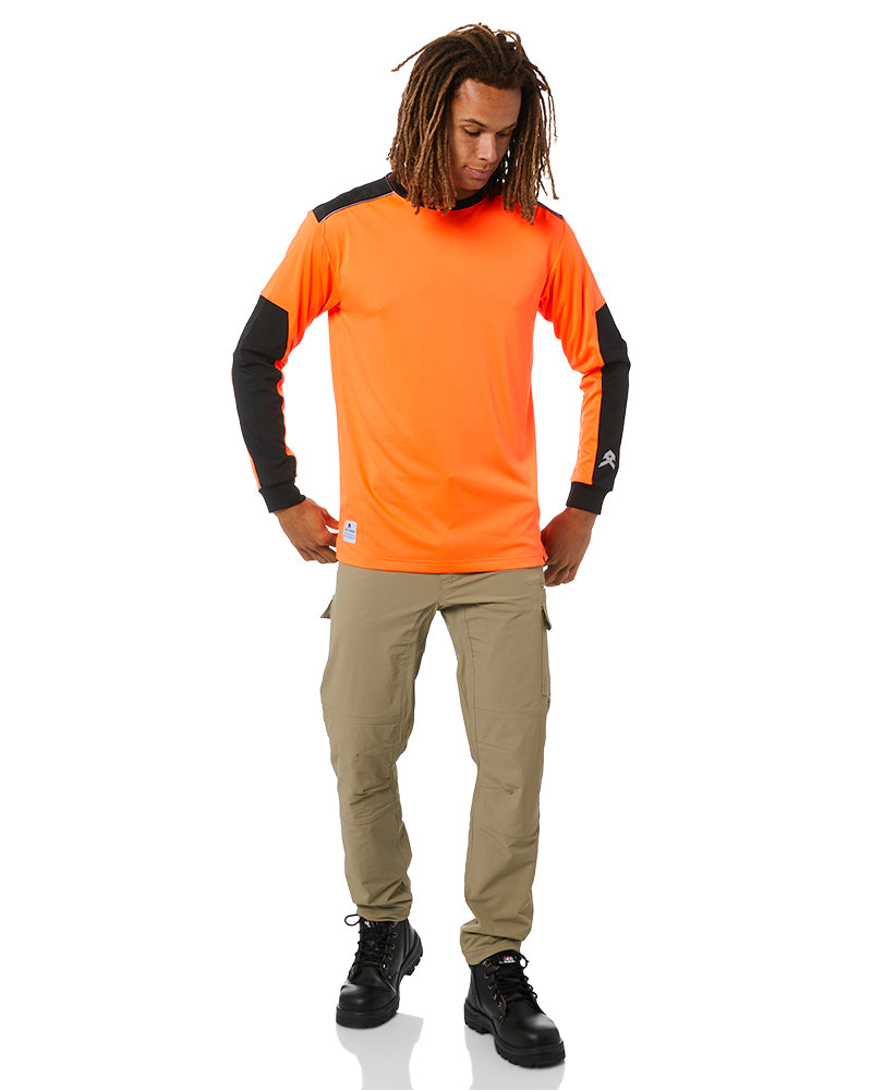 Performance LS Tee Hi Vis - Orange