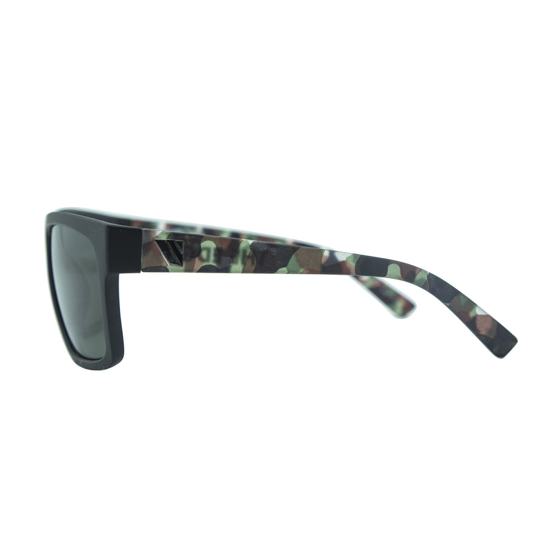The Edge Polarised Sunglasses - Matt Black-Camo/G15