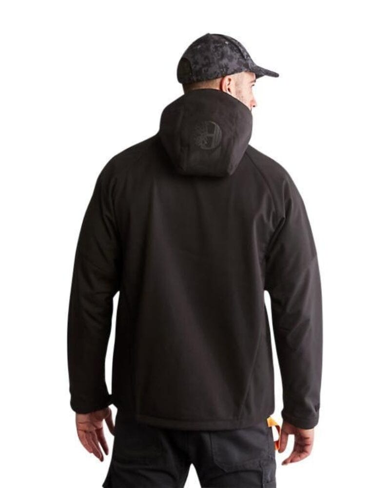 Power Zip Hooded Soft Shell Jacket - Black