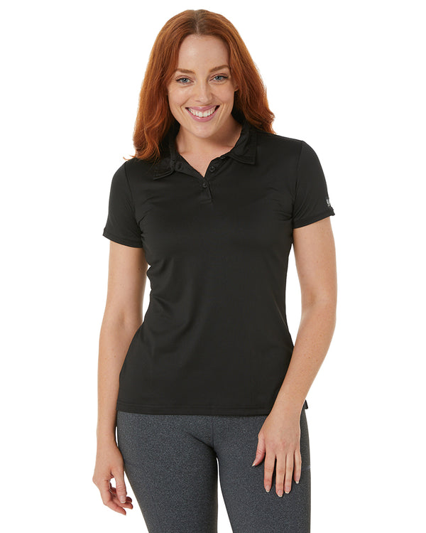 Ladies Elite Flex SS Polo - Black