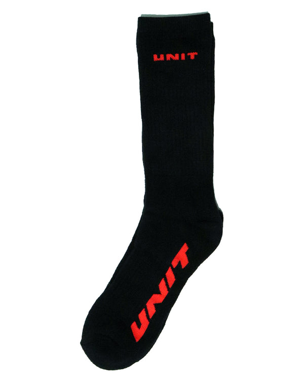 Conduct Bamboo 1 Pack Socks - Black/Red