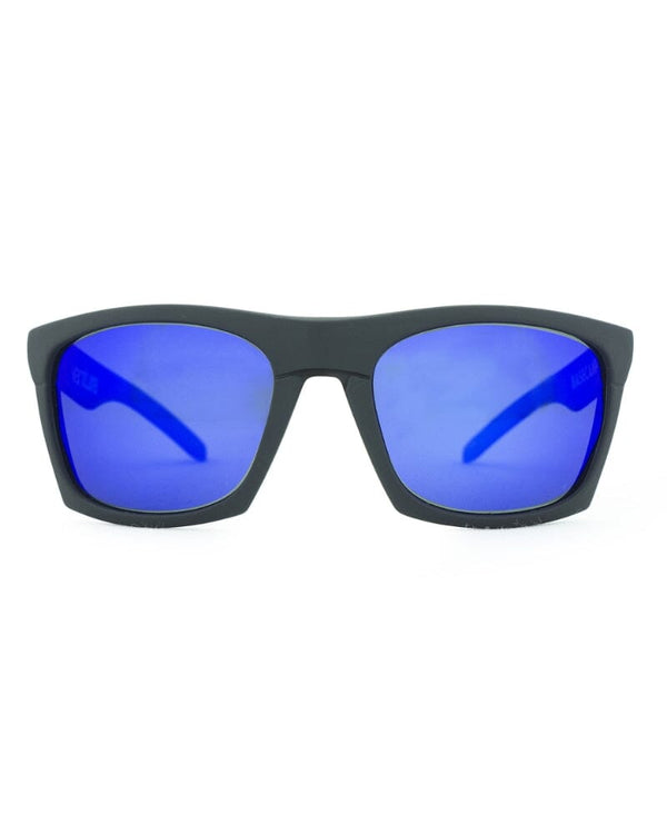 Base Camp Polarised Sunglasses - Matt Black/Blue Revo