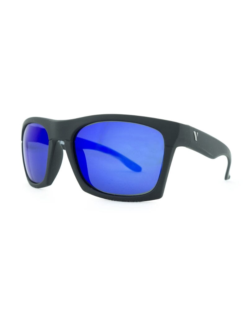 Base Camp Polarised Sunglasses - Matt Black/Blue Revo