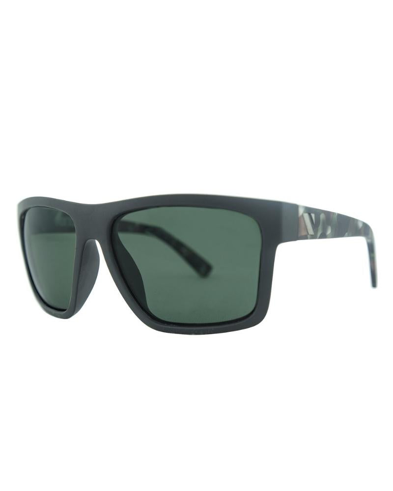 The Edge Polarised Sunglasses - Matt Black-Camo/G15