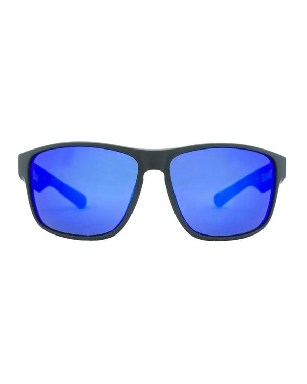 Summit Polarised Sunglasses - Matt Black/Blue Revo