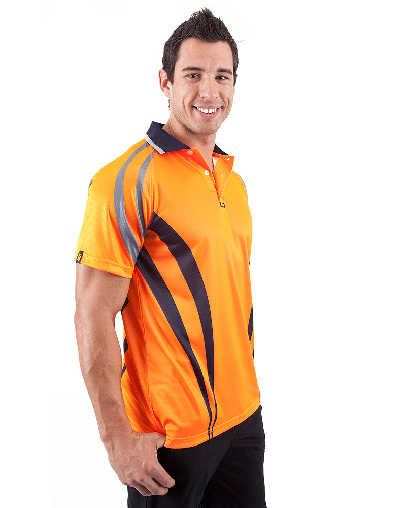 Charger Airwear Polo Shirt SS - Orange/Navy