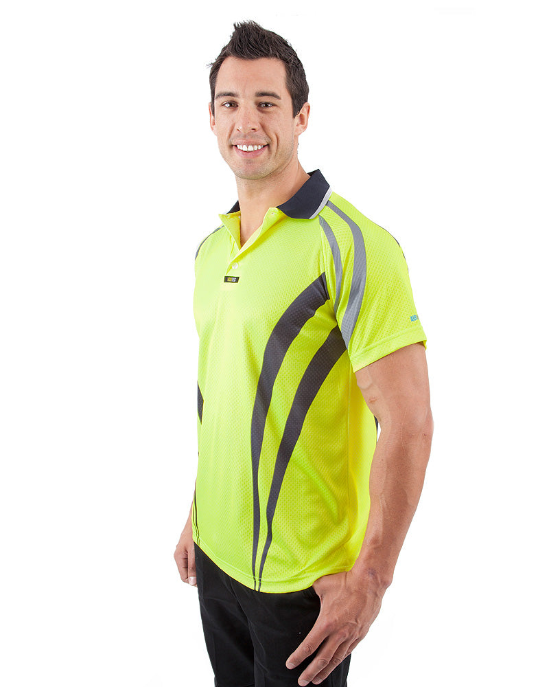 Charger Airwear Polo Shirt SS - Yellow/Navy