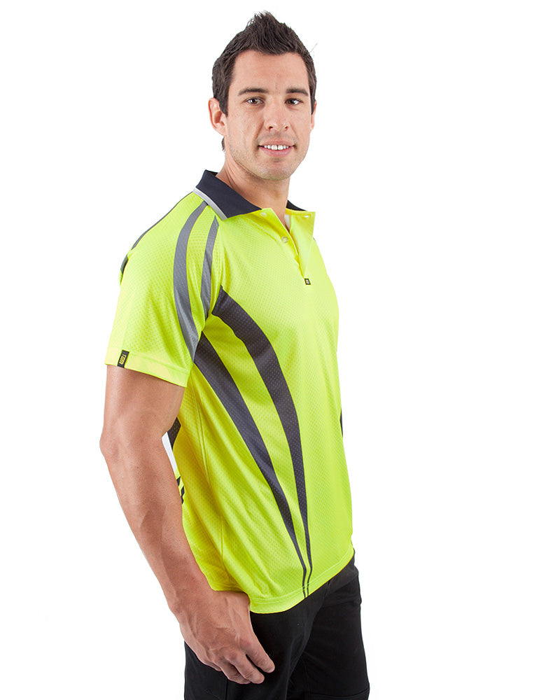 Charger Airwear Polo Shirt SS - Yellow/Navy