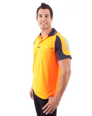 Chief Microfibre Polo Shirt SS - Orange/Navy