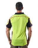 Chief Microfibre Polo Shirt SS - Yellow/Navy