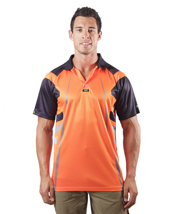 Warrior Airwear Polo Shirt - Orange/Navy