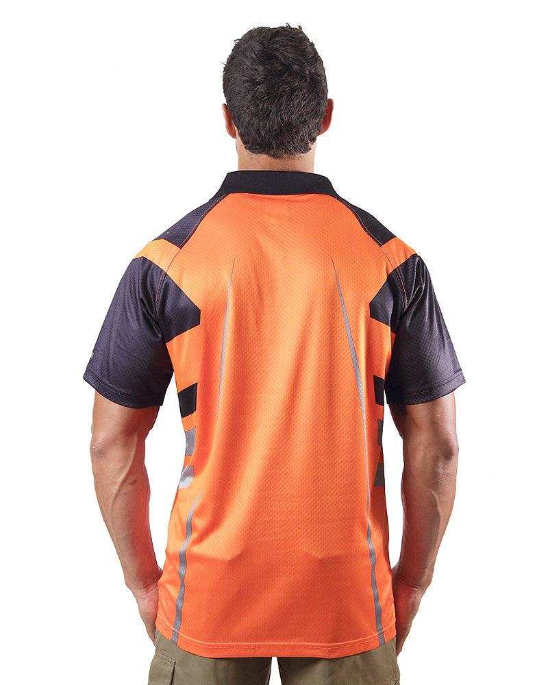Warrior Airwear Polo Shirt - Orange/Navy